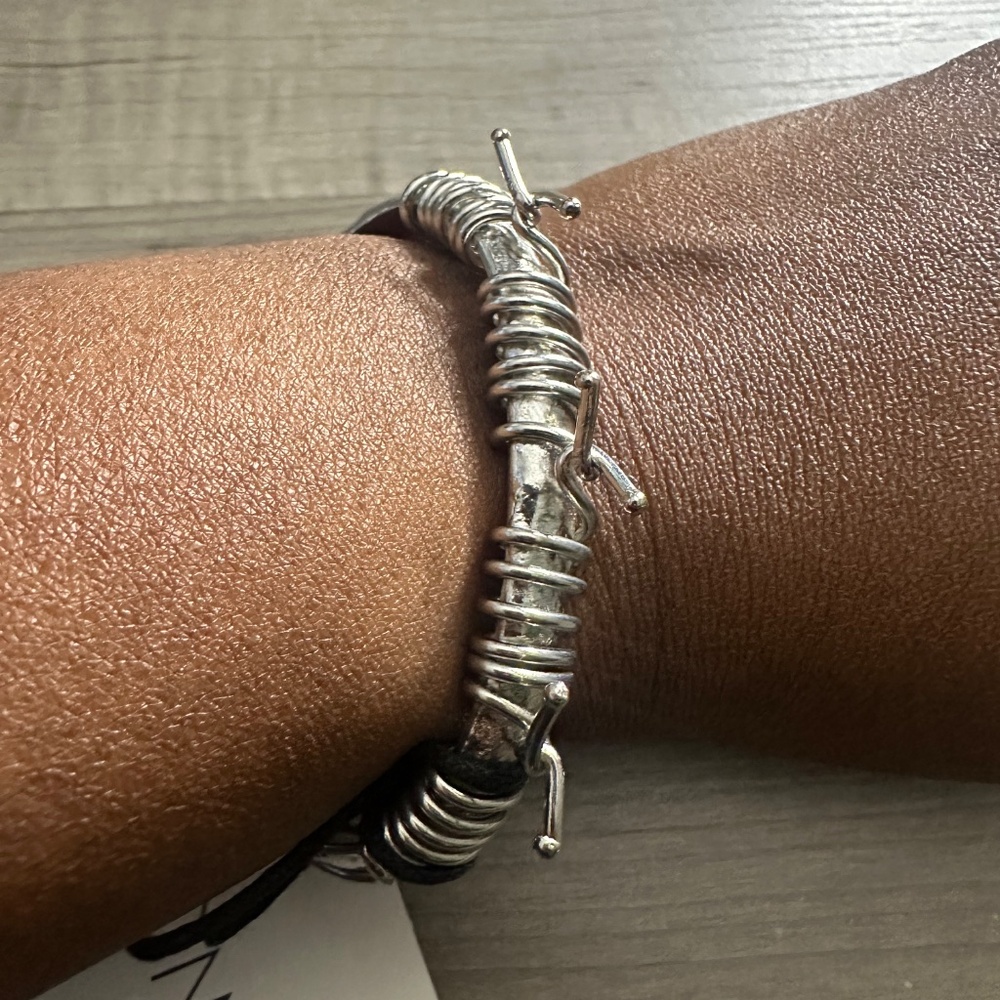 Silver Fine Wire Braided Cuff - image 3